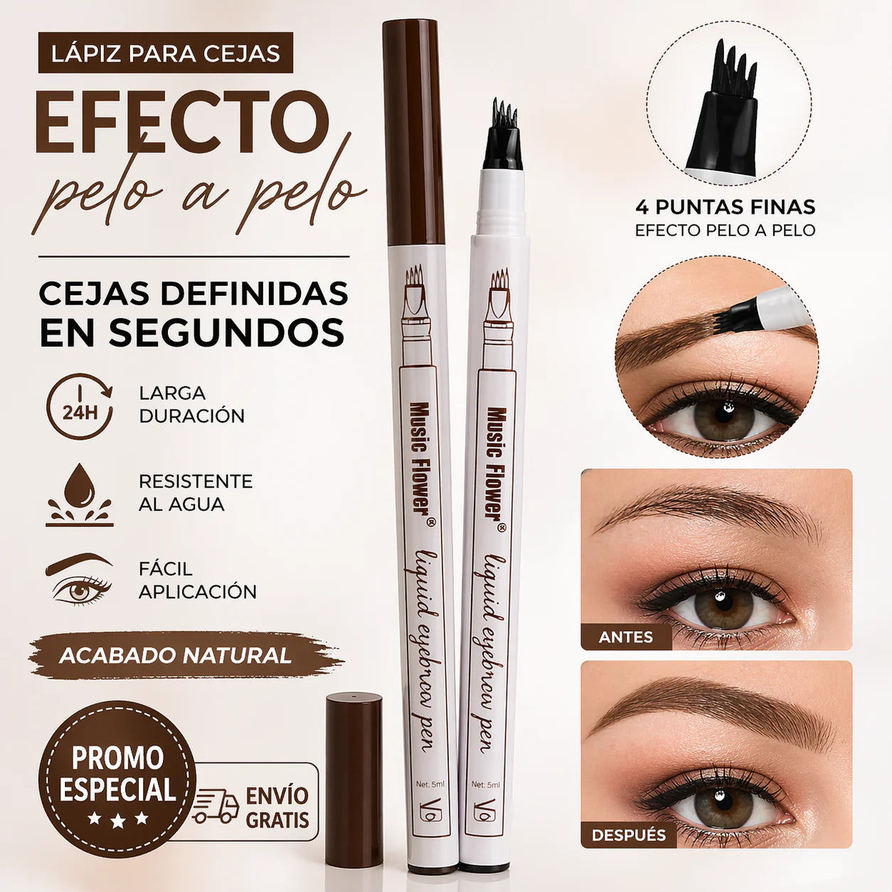 PAGUE 1 LLEVE 2 LAPIZ DE CEJA EFECTO MICROBLANDING