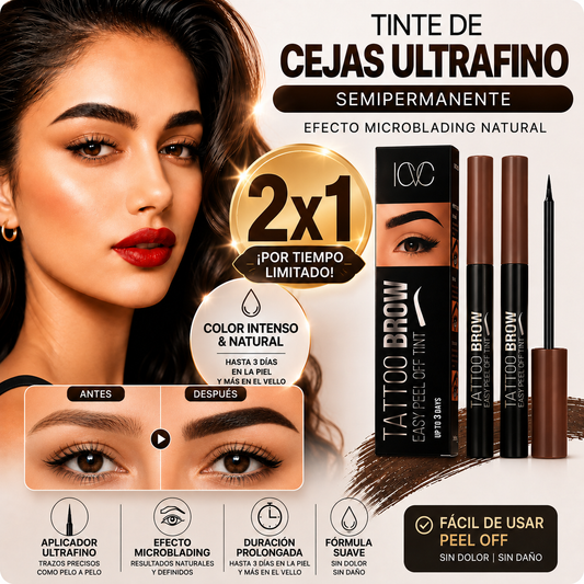 PAGUE 1  LLEVE 2 TINTE PARA CEJAS EFECTO MICROBLANDING SEMIPERMANENTE